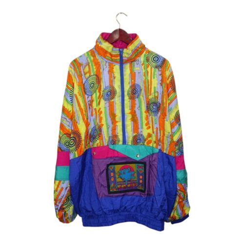 Vintage unisex track jacket crazy colour 2XL