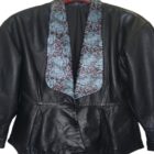 Vintage γυναικείο δερμάτινο jacket μαύρο M 2