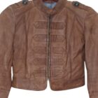 Vintage γυναικείο δερμάτινο jacket ταμπά XXS 2