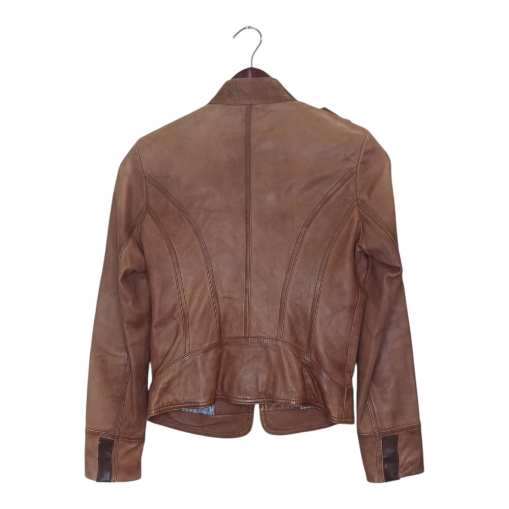 Vintage γυναικείο δερμάτινο jacket ταμπά XXS 1