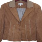 Vintage γυναικείο δερμάτινο jacket ταμπά M 2